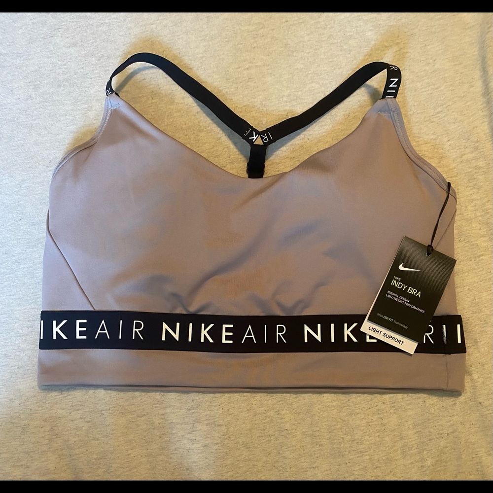 Womens Nike Indy bra, dusty lavender XL light support